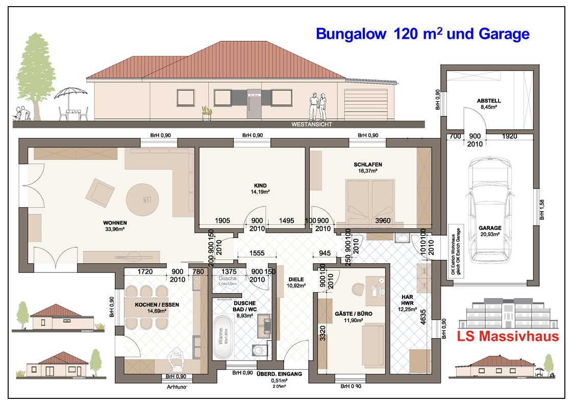 Bungalow 120 m² Kaisler
