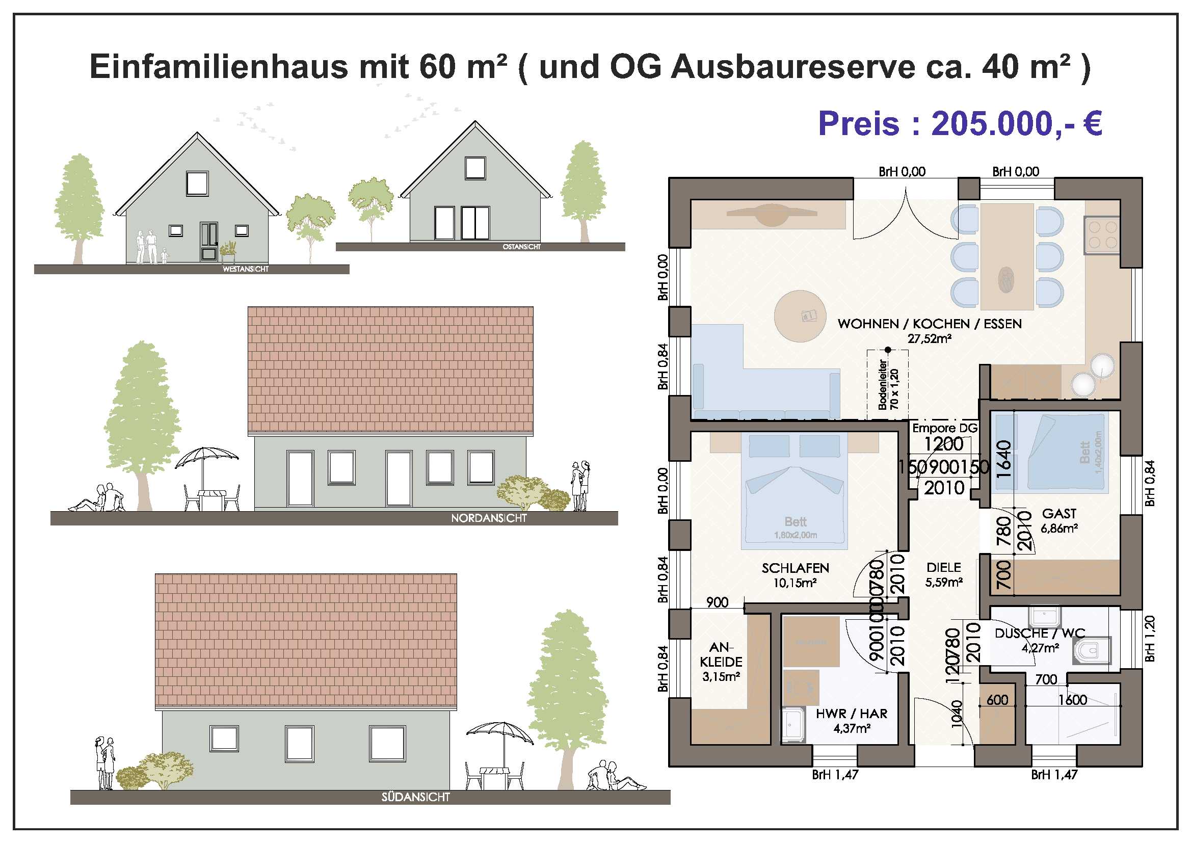 Einfamilienhaus 60 m