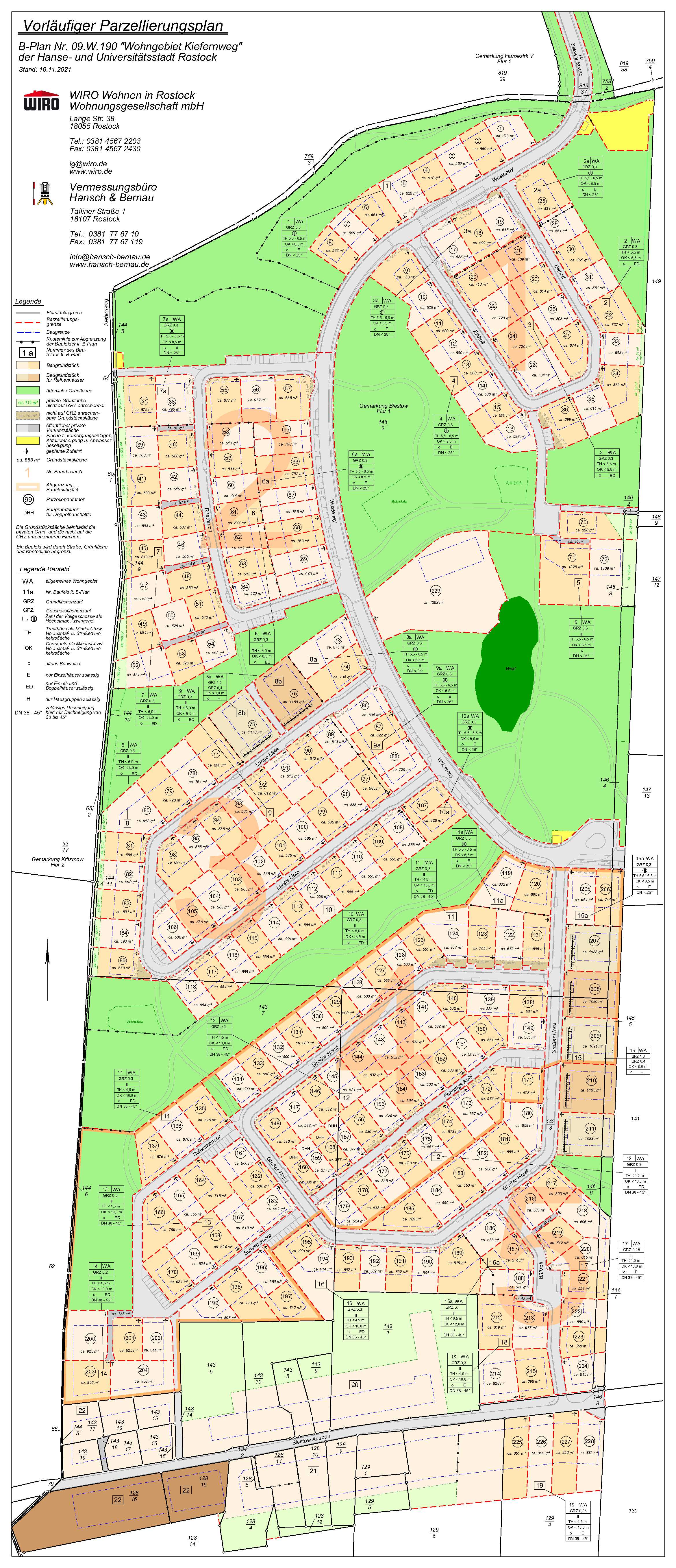 Parzellierung Kiefernweg